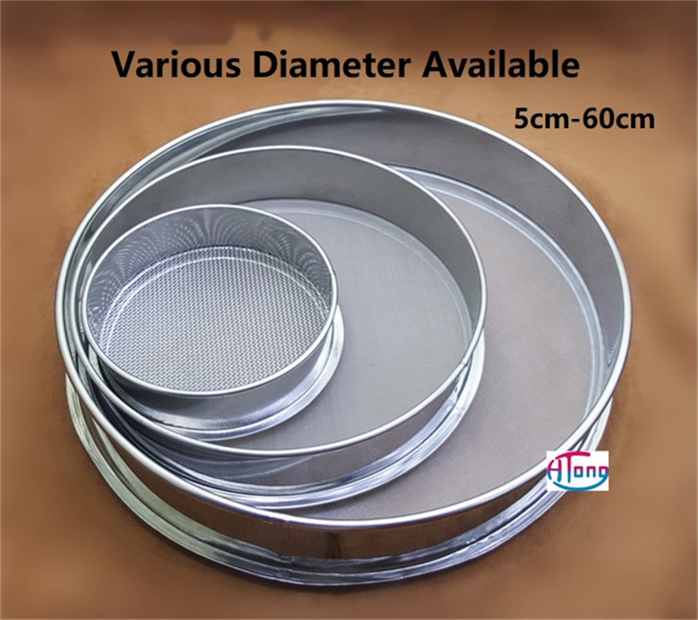 Diameter 25cm 304 Stainless Steel Frame Standard Lab Test Sieve 304 Stainless Steel Wire Mesh Screen Filter Strainer Various Mesh Count