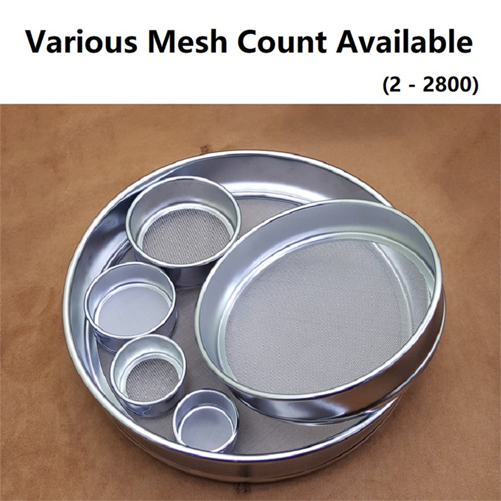 Diameter 5cm Chrome Plated Frame Integrated Lab Test Sieve 304 Stainless Steel Wire Mesh Filter Strainer Various Mesh Count