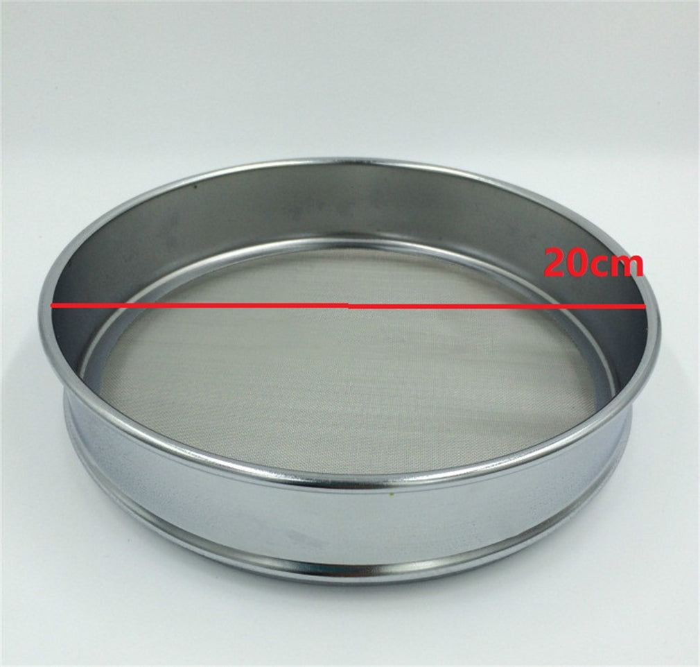 Diameter 20cm Chrome Plated Frame Integrated Lab Test Sieve 304 Stainless Steel Wire Mesh Filter Strainer Various Mesh Count