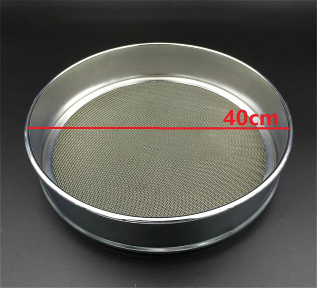 Diameter 40cm Chrome Plated Frame Integrated Lab Test Sieve 304 Stainless Steel Wire Mesh Filter Strainer Various Mesh Count