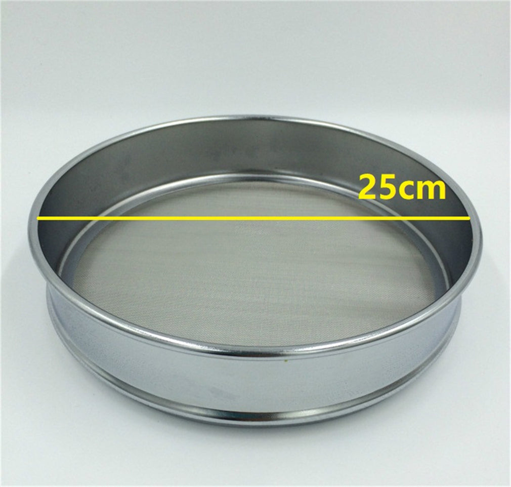 Diameter 25cm 304 Stainless Steel Frame Integrated Lab Test Sieve 304 Stainless Steel Wire Mesh Screen Filter Strainer Various Mesh Count